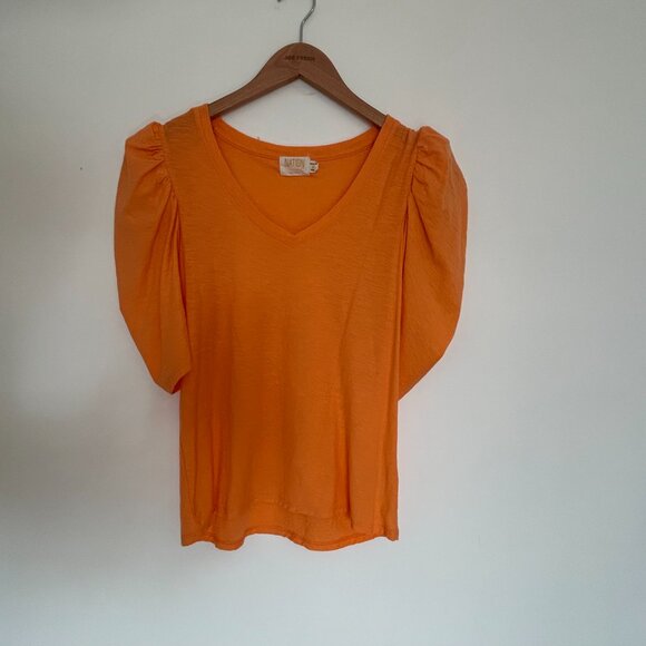 NATION LTD Clothing Puff Sleeve Top- Size M - Picture 3 of 8